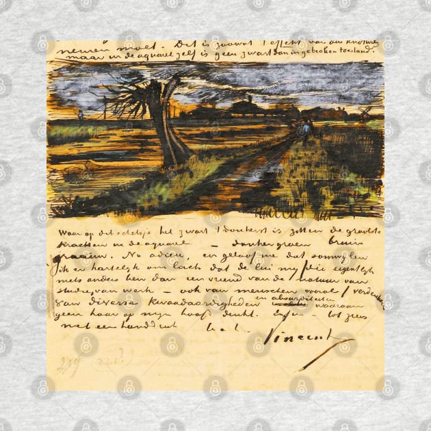 Vincent Van Gogh - Letter to Theo with Willow by RandomGoodness